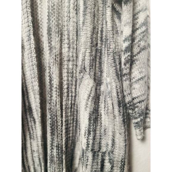 Lane Bryant Gray Open-Front Extra Long Cardigan Sz 18/20 Pockets Western Boho - Picture 4 of 11